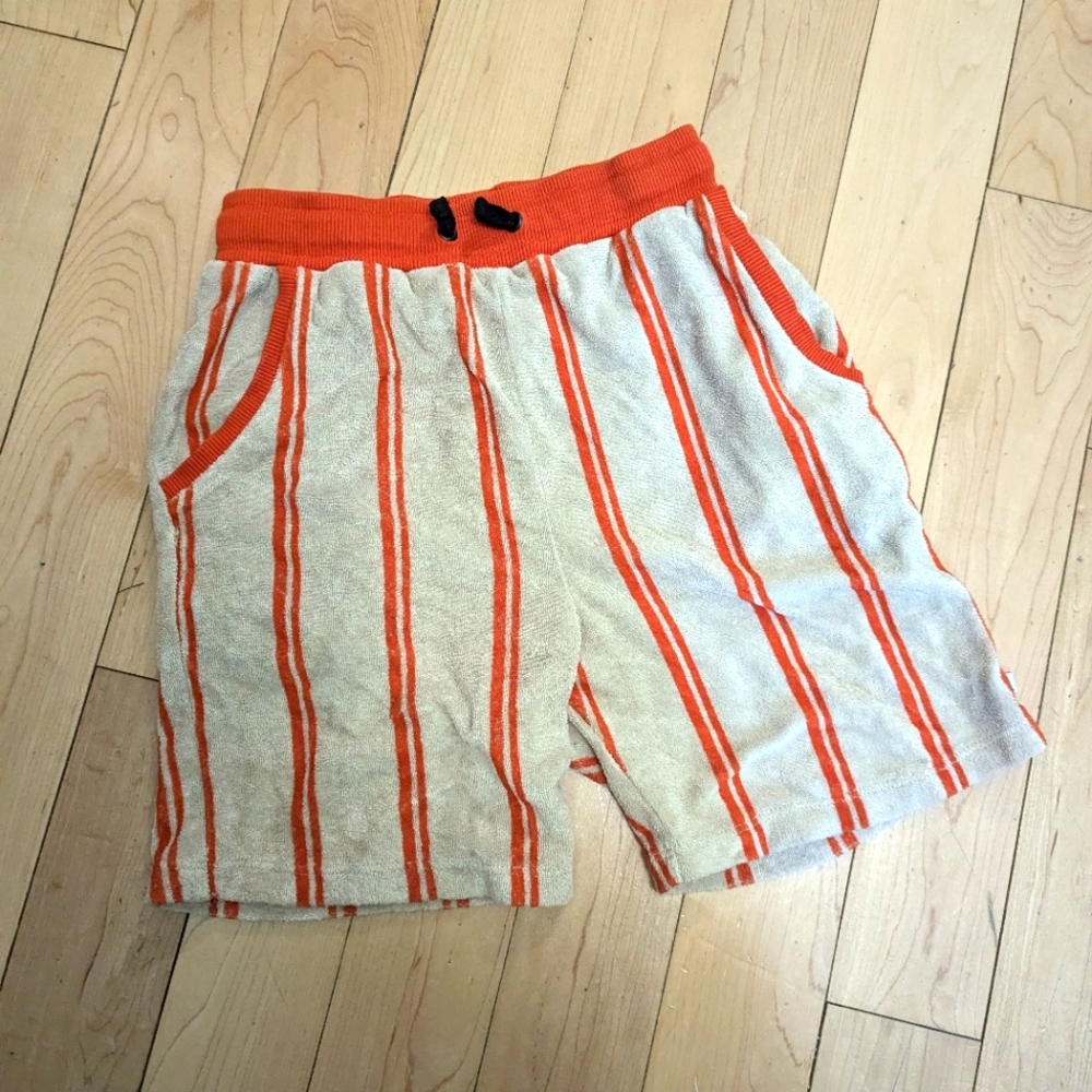 Carlijnq striped terry shorts